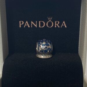 Pandora Blue Enamel Santa’s Sleigh Snowflake Charm